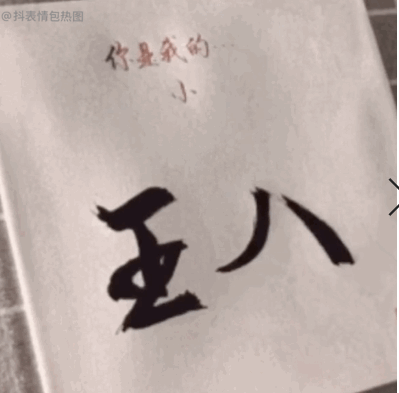 王八两字加一笔变宝贝动图抖音