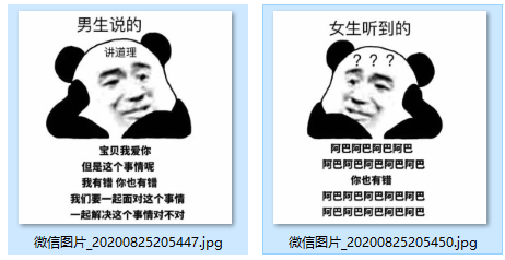 吵架时 男生说的和女生听到的表情包抖音