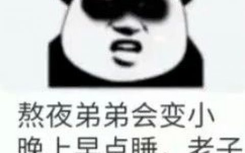 熬夜弟弟会变小表情包 晚上早点睡 老子爱你