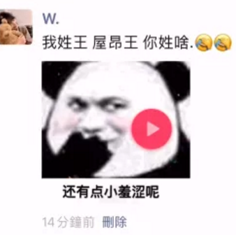 我姓王 屋昂王 还有点小羞涩呢表情包