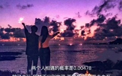 两个人相遇的概率是0.00478背景图片抖音